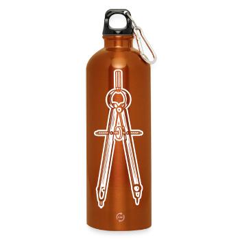 Cercle d’architecture - Gourde en inox avec mousqueton 750 ml - orange - Devant