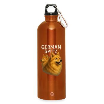 Deutsche Spitze - Trinkflasche mit Karabiner 750 ml - Orange - Vorne