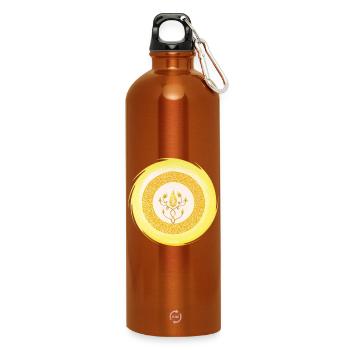 Sandalphon de l'archange Crystal Star Gate - Gourde en inox avec mousqueton 750 ml - orange - Devant