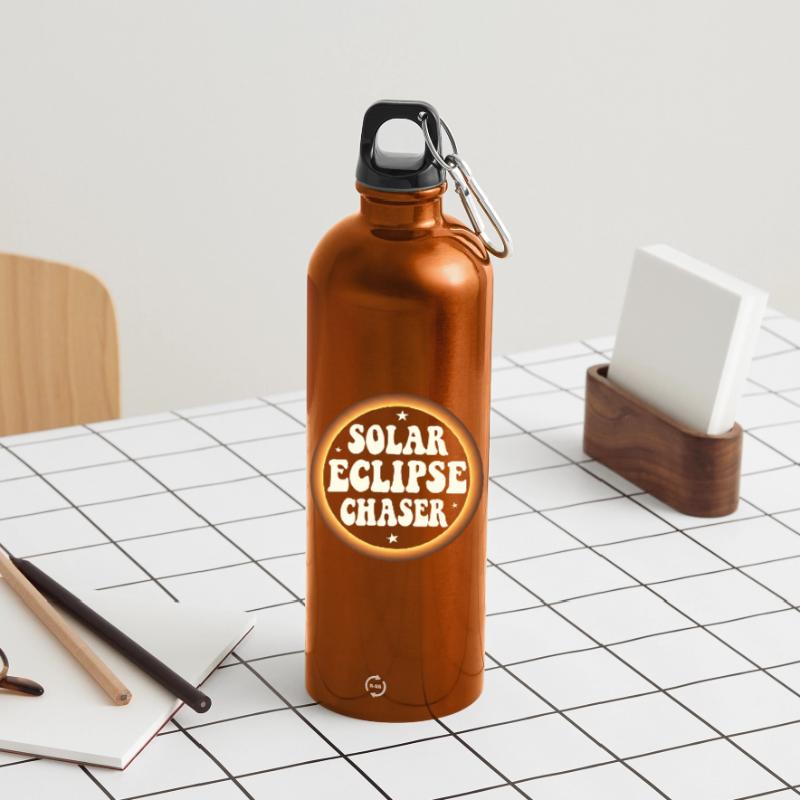 Solar eclipse chaser Water Bottle with carabiner 750 ml