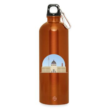 Berliner Schloss (aka Humboldtforum) - Trinkflasche mit Karabiner 750 ml - Orange - Vorne