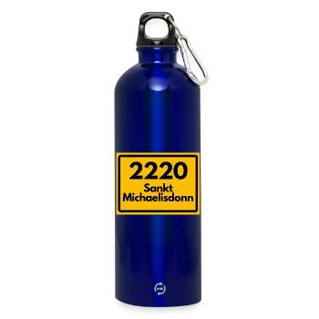 ANCIEN CODE POSTAL 2220 SANKT MICHAELISDONN - Gourde en inox avec mousqueton 750 ml - bleu roi - Devant