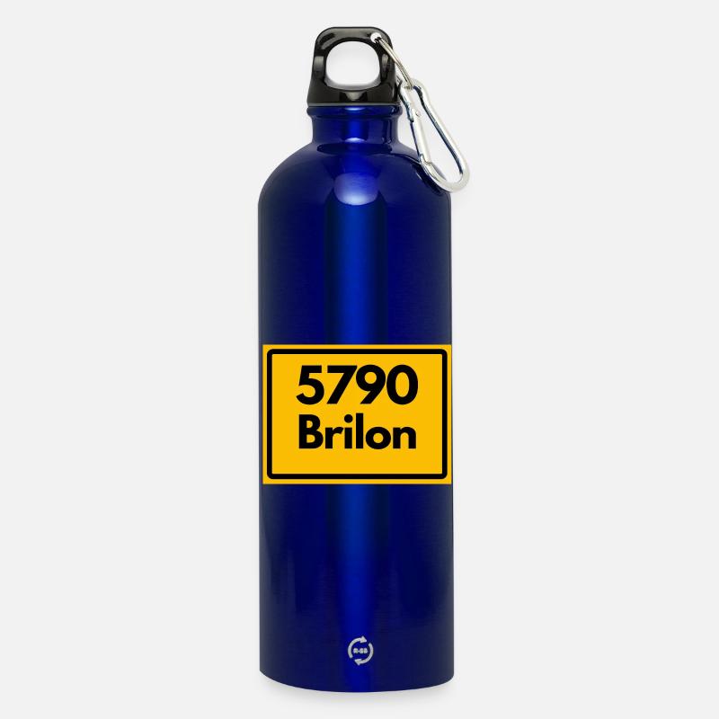 ANCIEN CODE POSTAL RETRO 5790 BRILON - Gourde en inox avec mousqueton 750 ml - bleu roi