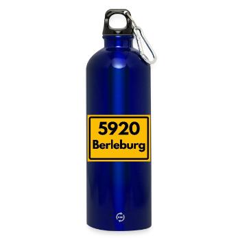 ALTE POSTLEITZAHL PLZ RETRO 5920 BERLEBURG - Trinkflasche mit Karabiner 750 ml - Königsblau - Vorne