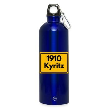 OLD POSTCODE POSTCODE RETRO 1910 KYRITZ HEIMAT - Water Bottle with carabiner 750 ml - royal blue - Front