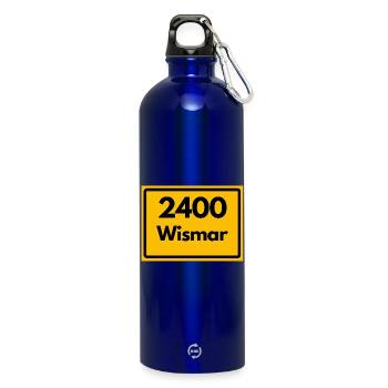 OLD POSTCODE POSTCODE RETRO 2400 WISMAR HEIMAT - Water Bottle with carabiner 750 ml - royal blue - Front
