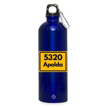 OLD POSTCODE ZIP CODE 5320 Apolda Glockenstadt - Water Bottle with carabiner 750 ml - royal blue - Front