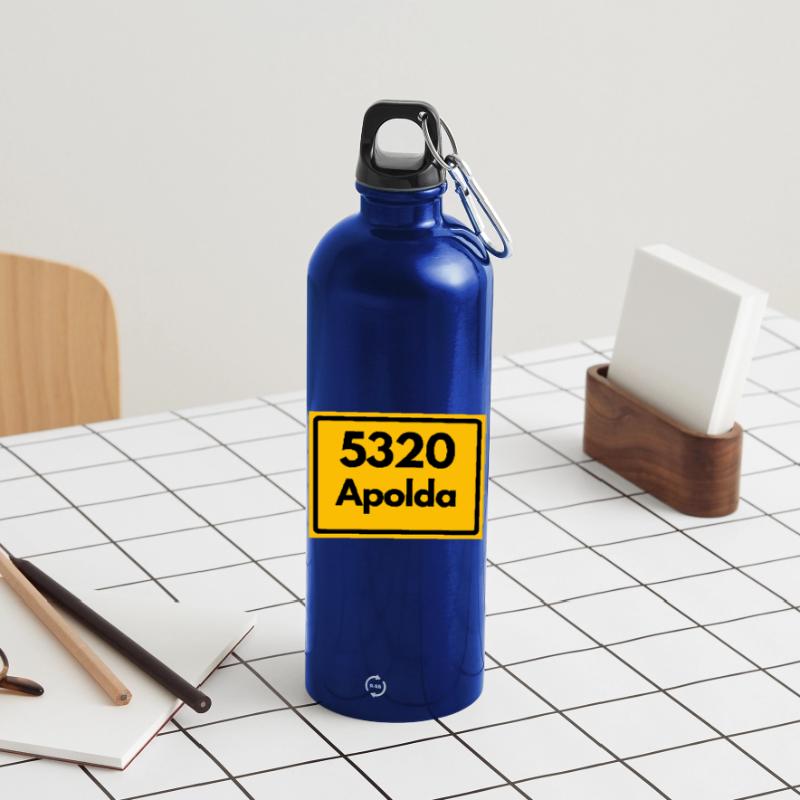 OLD POSTCODE ZIP CODE 5320 Apolda Glockenstadt Water Bottle with carabiner 750 ml