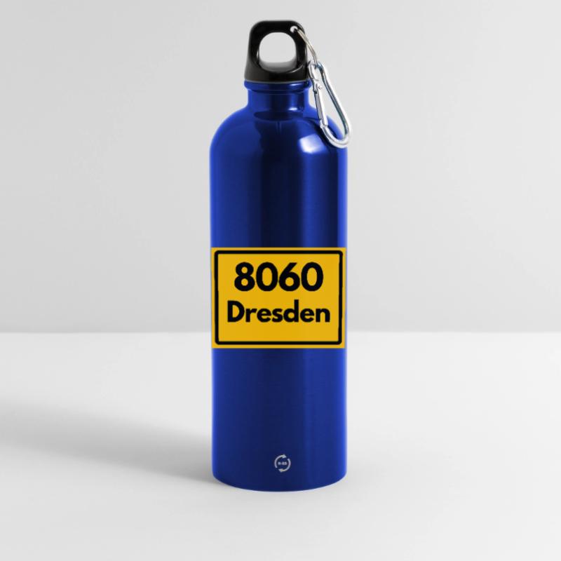 OLD POSTCODE ZIP CODE 8060 DRESDEN SAXONY Water Bottle with carabiner 750 ml