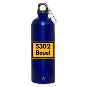OLD POSTCODE 5302 ZIP 53225 BEUEL NRW - Water Bottle with carabiner 750 ml - royal blue - Front