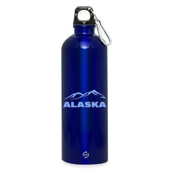 Alaska - Gourde en inox avec mousqueton 750 ml - bleu roi - Devant