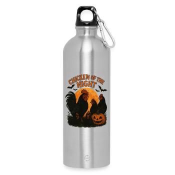 Poulet de la nuit - Gourde en inox avec mousqueton 750 ml - argent clair - Devant