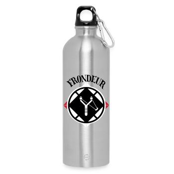 Emblème Frondeur - Gourde en inox avec mousqueton 750 ml - argent clair - Devant