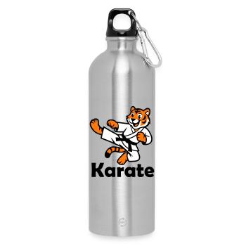 Karate Tiger - Trinkflasche mit Karabiner 750 ml - Lightsilver - Vorne