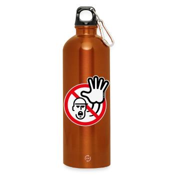 Warnzeichen / Warnung / Verbot (Symbol / 3C) - Trinkflasche mit Karabiner 750 ml - Orange - Vorne