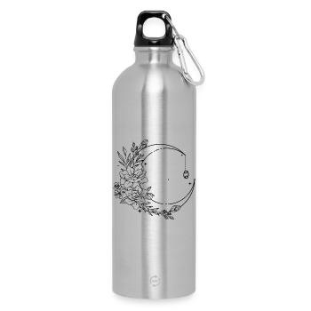 Astrologie du cancer - Gourde en inox avec mousqueton 750 ml - argent clair - Devant