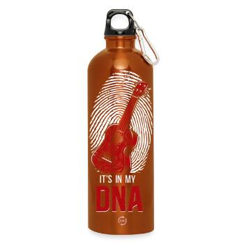 Hawaiian Ukulele Uke Fingerprint - Trinkflasche mit Karabiner 750 ml - Orange - Vorne
