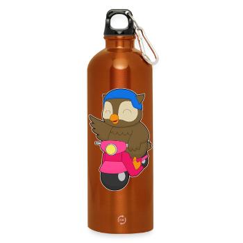 Eule Motorroller - Trinkflasche mit Karabiner 750 ml - Orange - Vorne