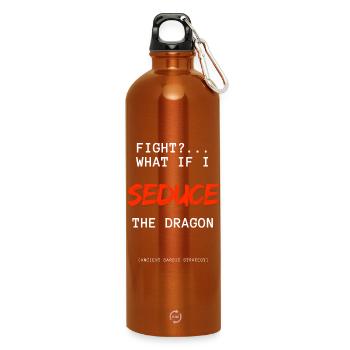 DeD Bard-themed T-shirt - Water Bottle with carabiner 750 ml - burnt orange - Front