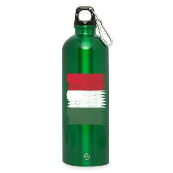 Carte du drapeau de la Hongrie - Gourde en inox avec mousqueton 750 ml - vert - Devant