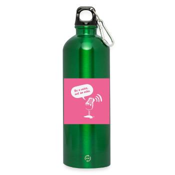 Sois une voix, pas un écho - Gourde en inox avec mousqueton 750 ml - vert - Devant