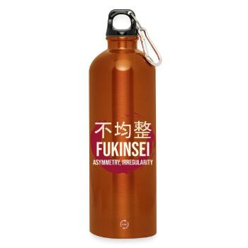 Cercle Asymétrie FUKINSEI - Gourde en inox avec mousqueton 750 ml - orange - Devant