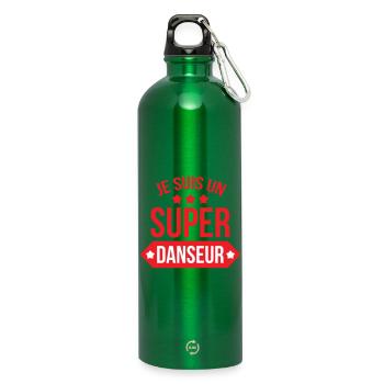 Je suis un super danseur - Gourde en inox avec mousqueton 750 ml - vert - Devant