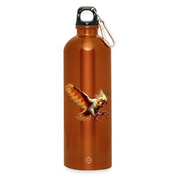 Oiseau maléfique - Calopsitte (14) - Gourde en inox avec mousqueton 750 ml - orange - Devant