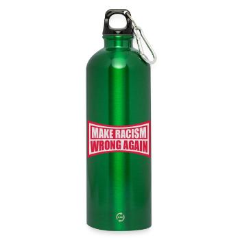 Rendre le racisme répréhensible - Gourde en inox avec mousqueton 750 ml - vert - Devant