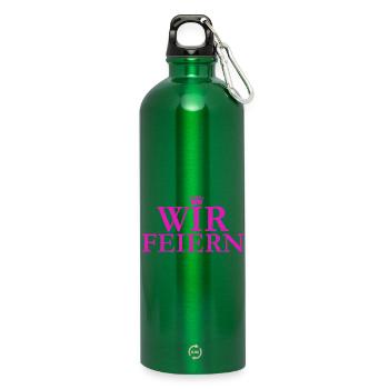 We celebrate bachelorette party bachelorette party - Water Bottle with carabiner 750 ml - kelly green - Front