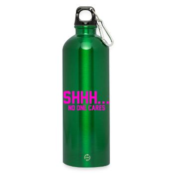 CHUT... Personne ne s’en soucie - Gourde en inox avec mousqueton 750 ml - vert - Devant