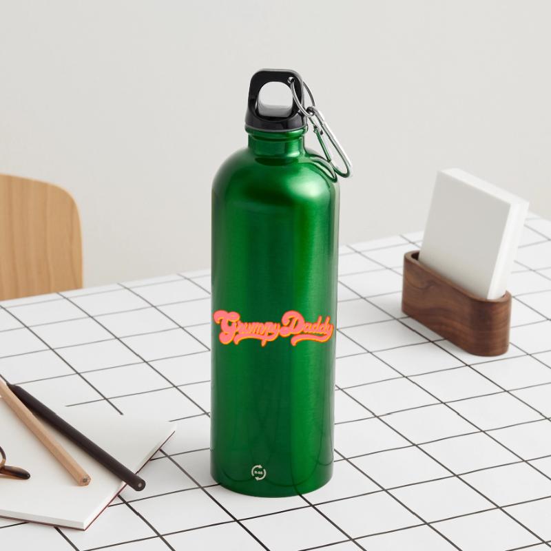 Grumpy Daddy Retro Script - Farbe "Exploitation" Trinkflasche mit Karabiner 750 ml