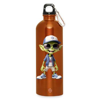 Adolescent extraterrestre cool - Gourde en inox avec mousqueton 750 ml - orange - Devant
