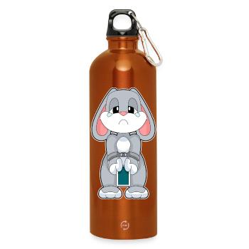 Bunny Poker Jeu de cartes de poker - Gourde en inox avec mousqueton 750 ml - orange - Devant