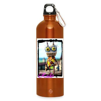 Création artistique de poupée de chiffon King City - Gourde en inox avec mousqueton 750 ml - orange - Devant