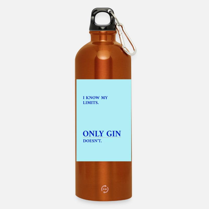 Le gin n’a pas de limites - Gourde en inox avec mousqueton 750 ml - orange