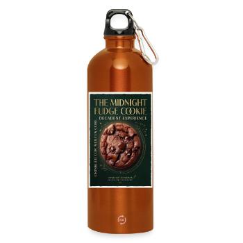 Midnight Fudge Cookie: Goldene Edition - Trinkflasche mit Karabiner 750 ml - Orange - Vorne
