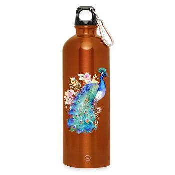 Peacock - Water Bottle with carabiner 750 ml - burnt orange - Front