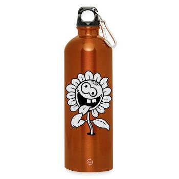 crazy flower - Gourde en inox avec mousqueton 750 ml - orange - Devant