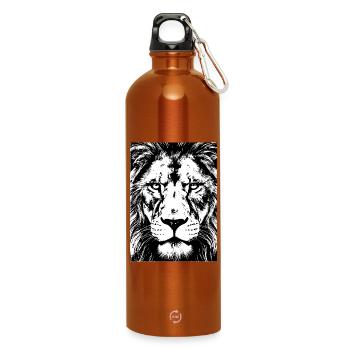 Löwenblick Intensive Kraft - Trinkflasche mit Karabiner 750 ml - Orange - Vorne