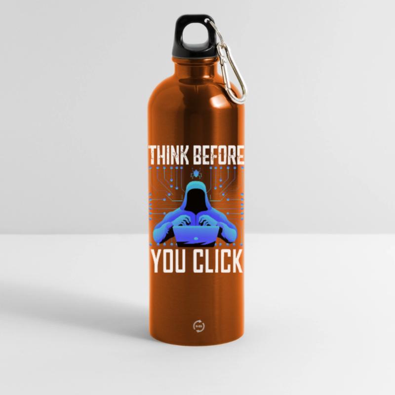 Hacker Hacker Programmeur Cybersécurité Linux Gourde en inox avec mousqueton 750 ml