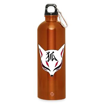 Japanischer Fuchs manga - Trinkflasche mit Karabiner 750 ml - Orange - Vorne