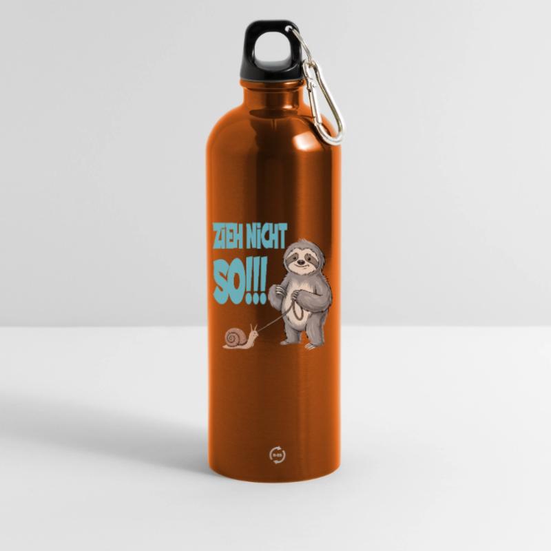 Don't pull so sloth with snail funnier Water Bottle with carabiner 750 ml