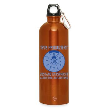 1976 Geboren 50. Geburtstag Auto Tuning - Trinkflasche mit Karabiner 750 ml - Orange - Vorne