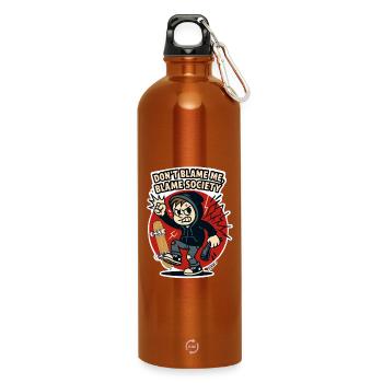 Blame Society Skater Rebel - Water Bottle with carabiner 750 ml - burnt orange - Front