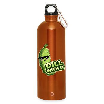 Aneth avec Concombre - Gourde en inox avec mousqueton 750 ml - orange - Devant