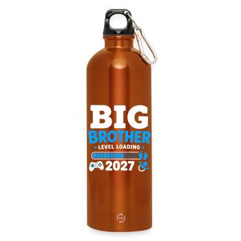 Großer Bruder Level-Ladung 2027 - Trinkflasche mit Karabiner 750 ml - Orange - Vorne