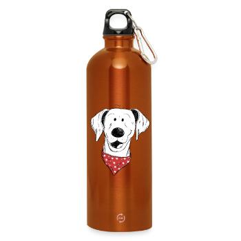 Drôle Rhodesian Ridgeback Head Avec Bandana I - Gourde en inox avec mousqueton 750 ml - orange - Devant
