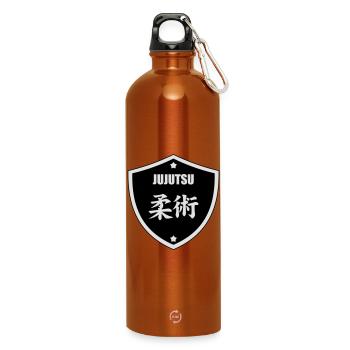 Jujutsu Jiu Jitsu Jiujitsu Ju-jitsu Jiu-jitsu - Water Bottle with carabiner 750 ml - burnt orange - Front