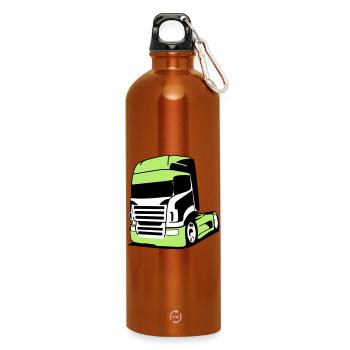 Striking V8 truck - Water Bottle with carabiner 750 ml - burnt orange - Front